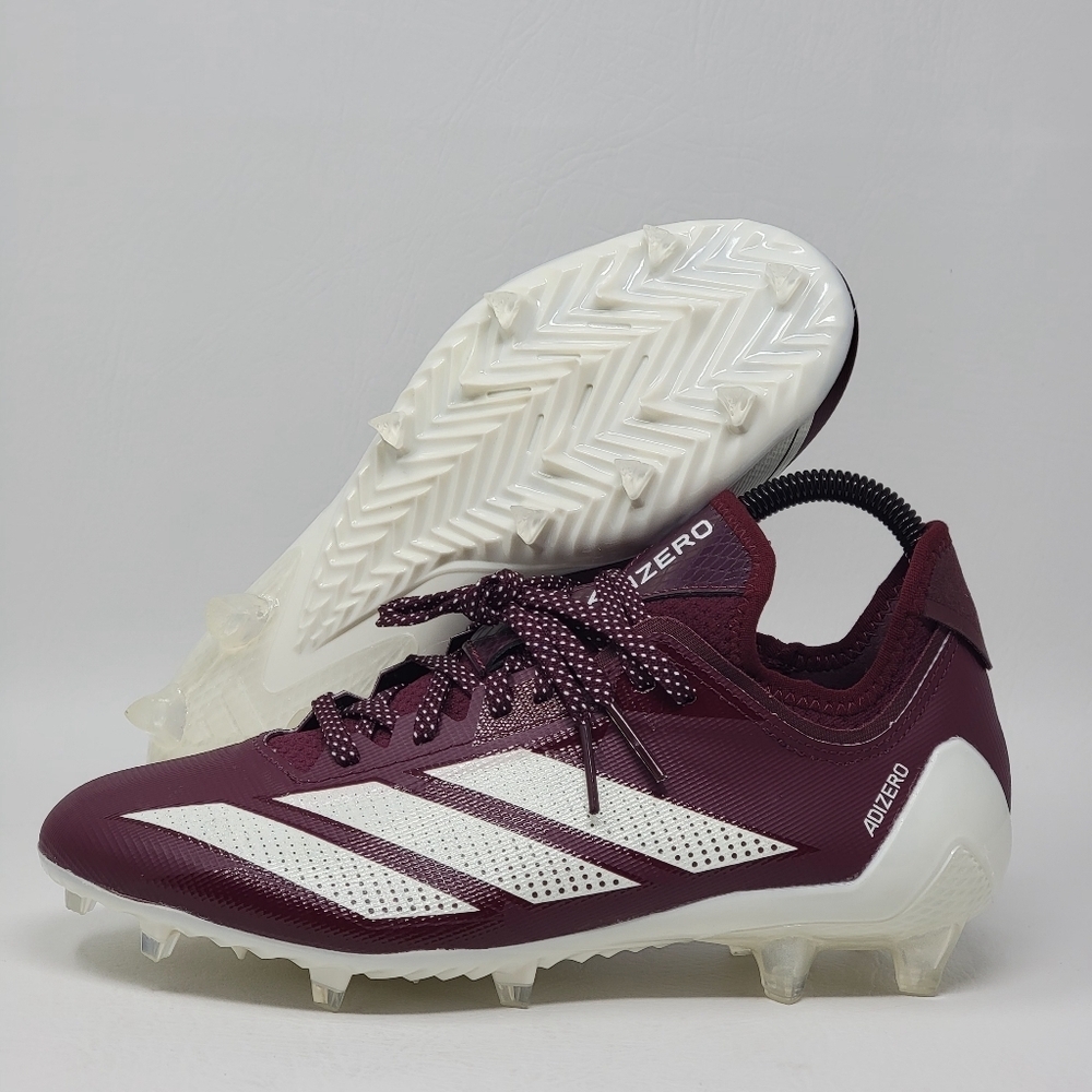 adidas Maroon and White Men’s Athletic Cleats